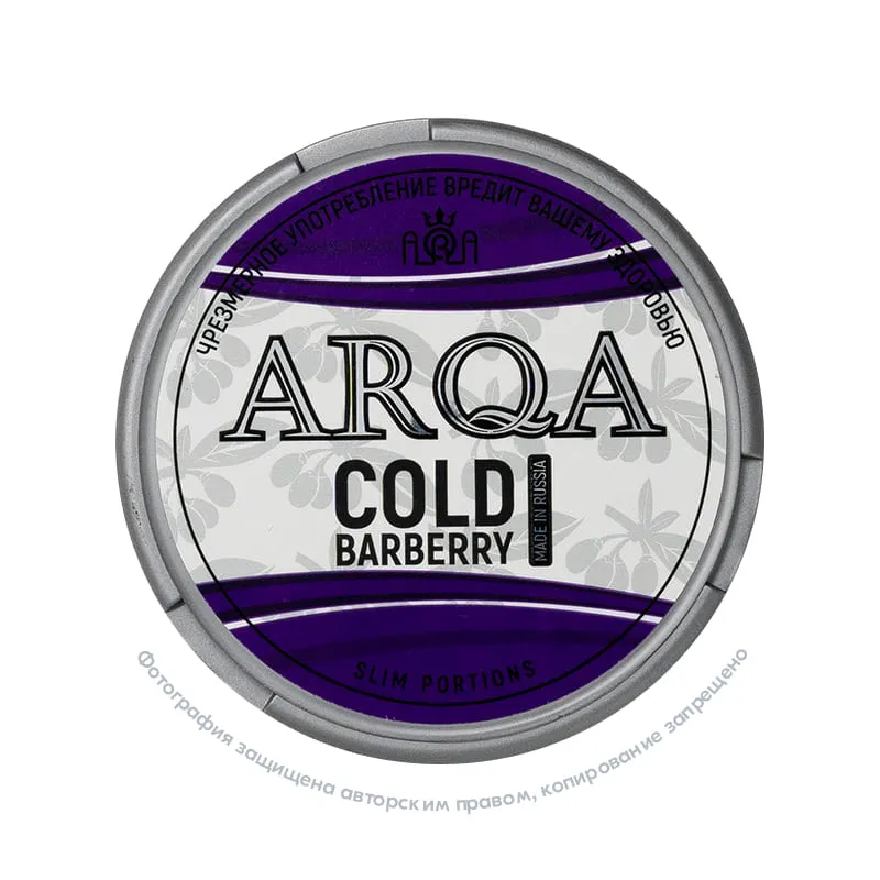 Снюс ARQA Cold Barberry, 70 мг/г, барбарис с холодком, slim portion