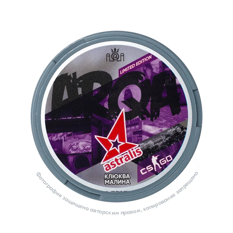 Снюс ARQA CS:GO Astralis, 120 мг/г, клюква и малина, limited edition