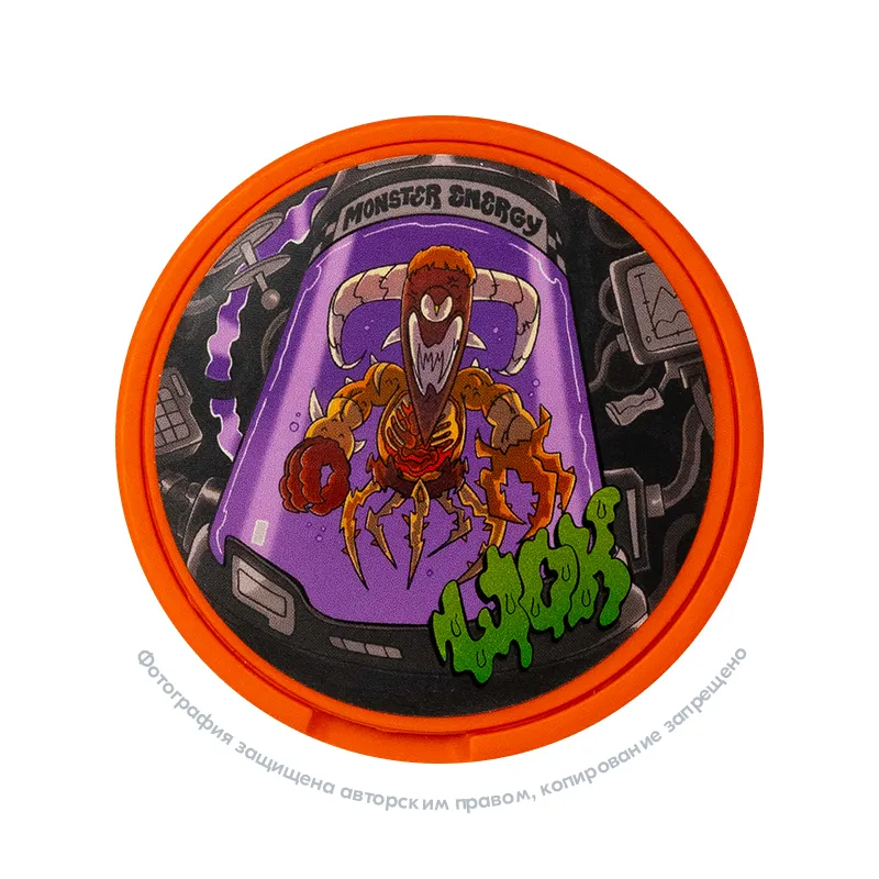 Снюс ШОК Monster Energy Демоникс, 75 мг/г, энергетик с миндалем и лимонным кремом, slim portion