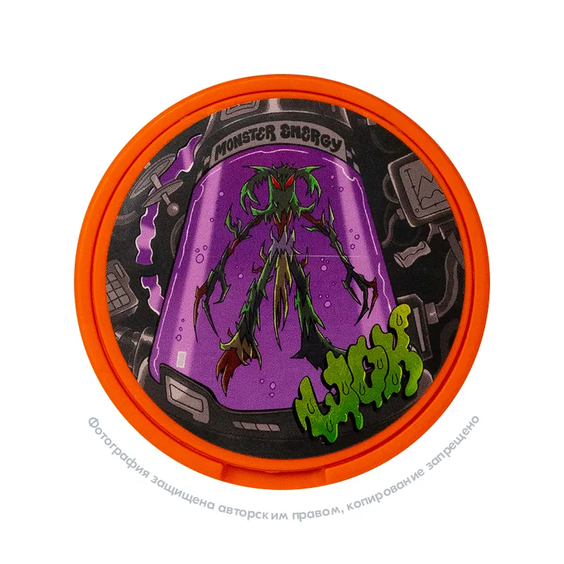 Снюс ШОК Monster Energy Дрог, 75 мг/г, энергетик с ягодными леденцами, slim portion