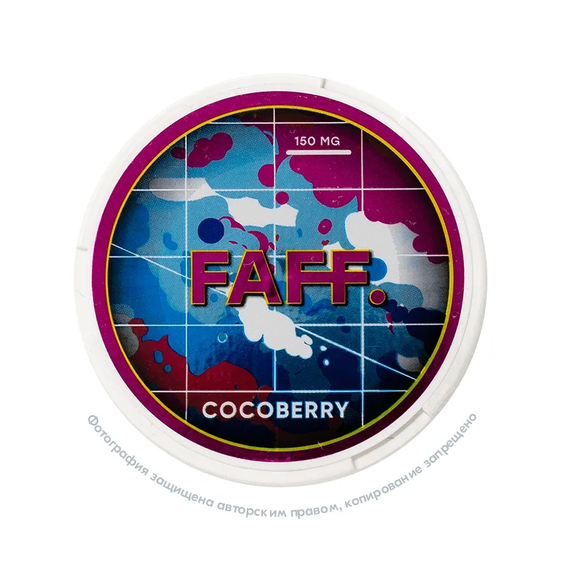 Снюс FAFF Cocoberry, 150 мг/г, кокос, клубника, slim portion