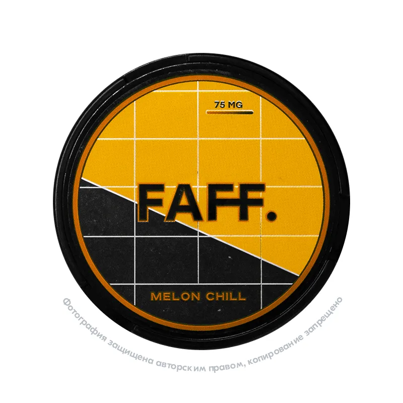 Снюс FAFF Melon Chill, 75 мг/г, сладкая дыня, slim portion