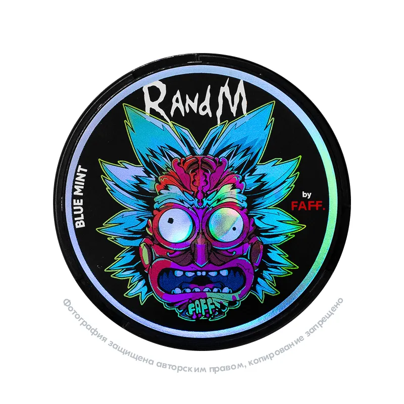 Снюс FAFF RandM Blue Mint, 150 мг/г, черника и мята, slim portion