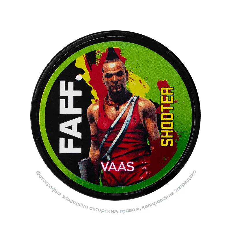 Снюс FAFF Shooter Vaas, 150 мг/г, двойной ментол, slim portion