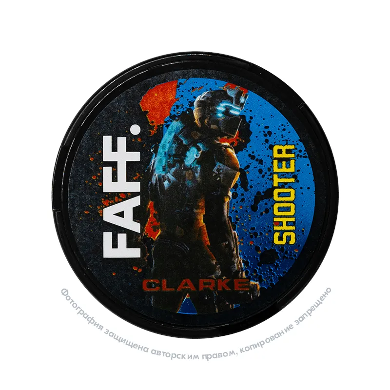 Снюс FAFF Shooter Clarke, 150 мг/г, лимонад с малиной и ягодами, slim portion