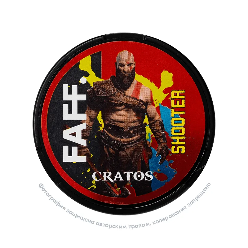 Снюс FAFF Shooter Cratos, 150 мг/г, банан, кокос и ананас, slim portion