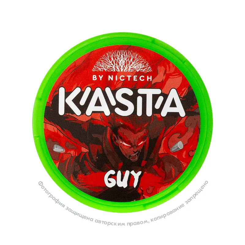 Снюс Kasta Anime Guy, 125 мг/г, земляника и мята, slim portion