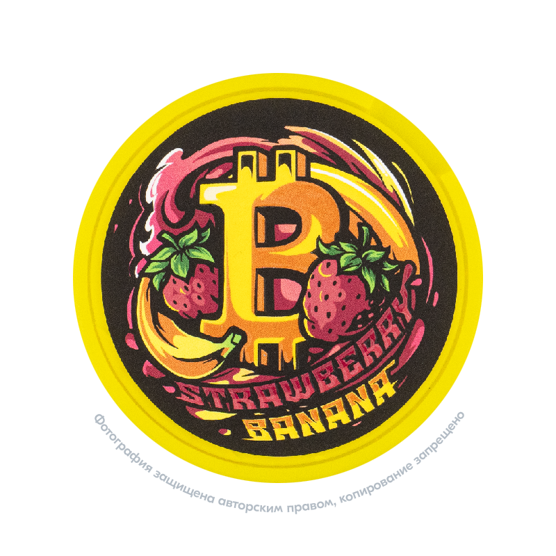 Снюс Bitcoin Strawberry Banana, 150 мг/г, клубника и банан, slim portion