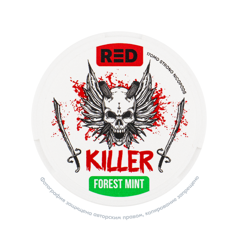 Снюс RED Killer Forest Mint, 170 мг/г, лесная мята, slim portion